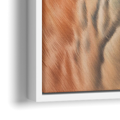 Captivating Horse Eye Close-Up - Close-Up White Frame Canvas