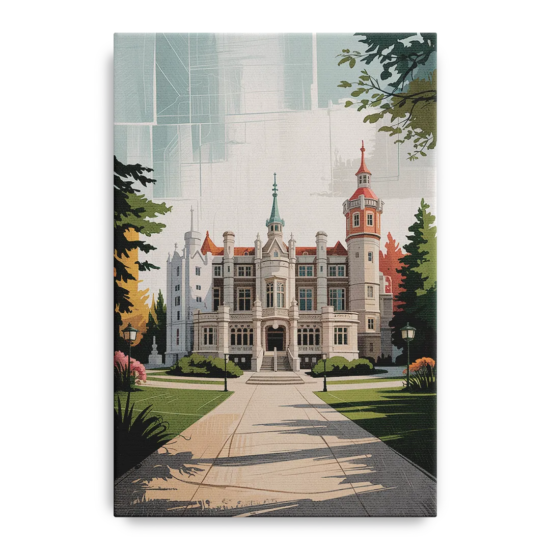 Casa Loma Historic View Front - Canvas Wall Art