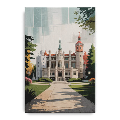 Casa Loma Historic View Front - Canvas Wall Art
