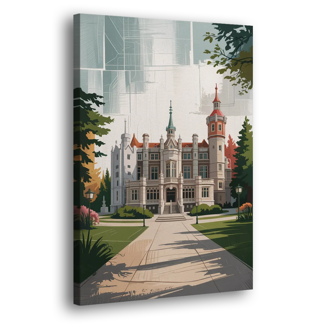 Casa Loma Historic View Side - Canvas Wall Art