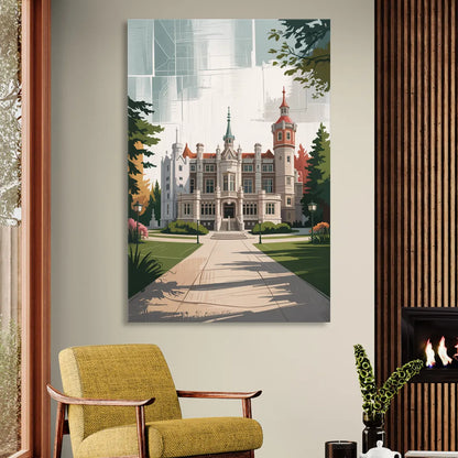 Casa Loma Historic View Living Room - Canvas Wall Art