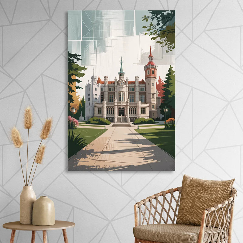 Casa Loma Historic View Sitting Room - Canvas Wall Art