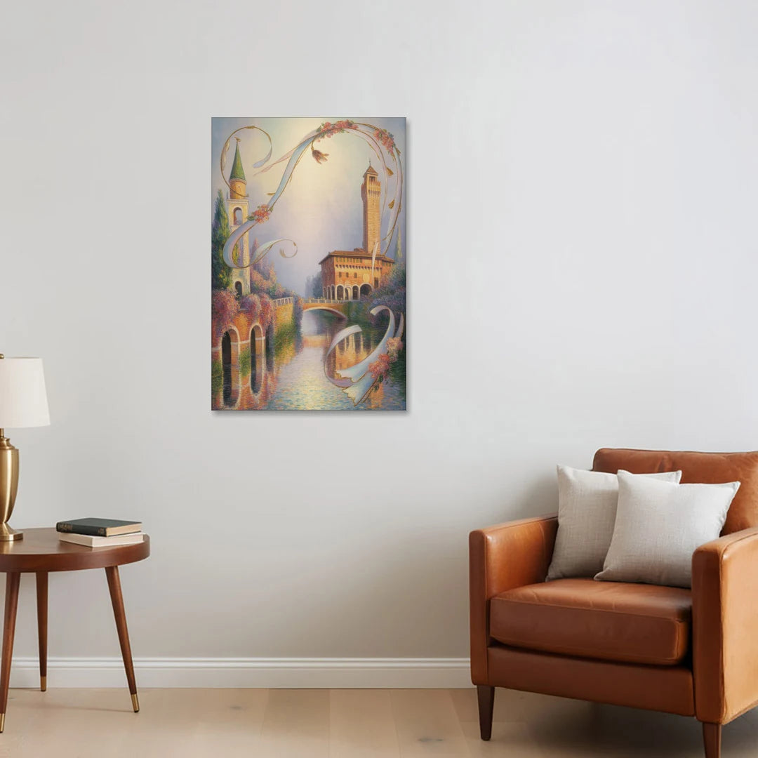 Castelvecchio Charm - Canvas Wall Art - Sofa - 24x36