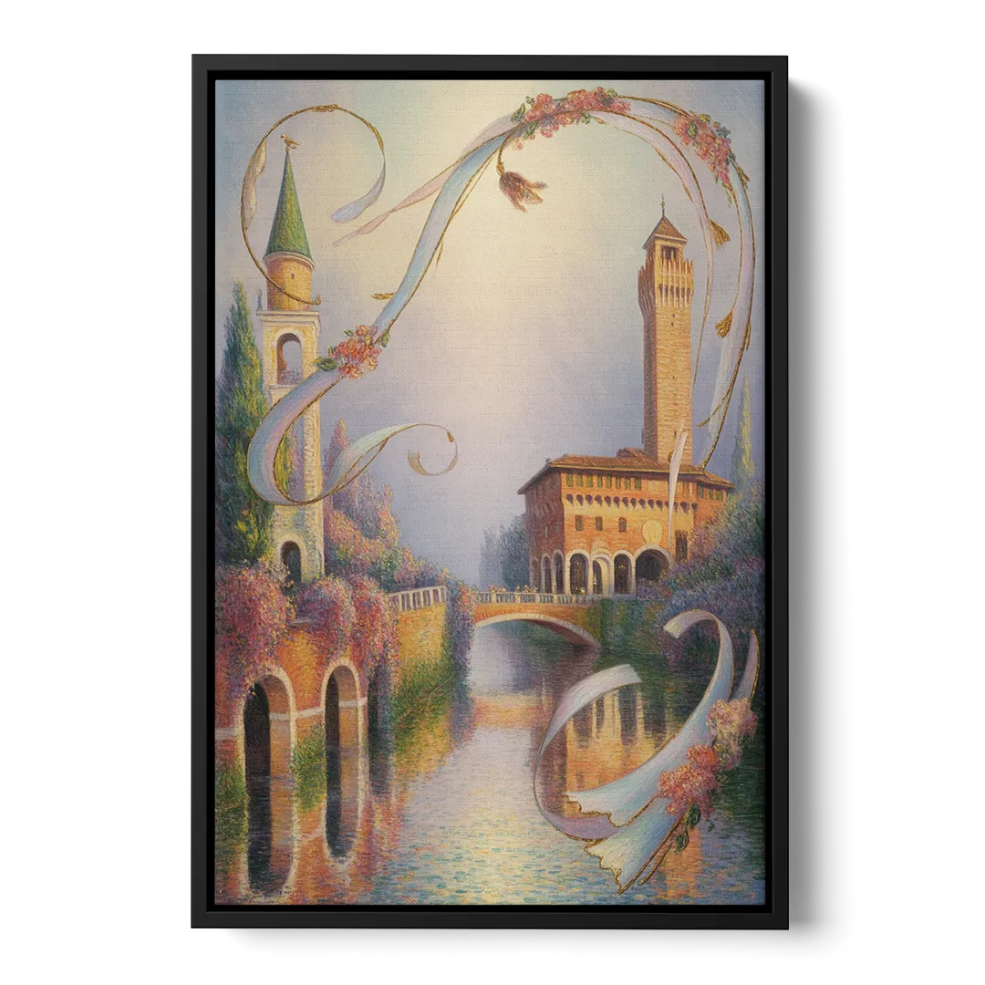 Castelvecchio Charm Front - Black Canvas Wall Art