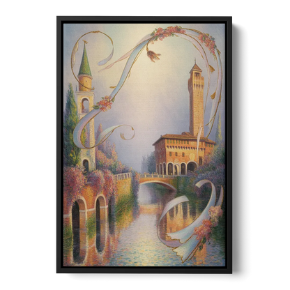 Castelvecchio Charm Front - Black Canvas Wall Art