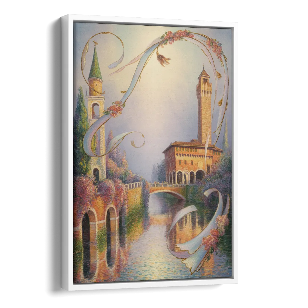 Castelvecchio Charm Side - White Canvas Wall Art