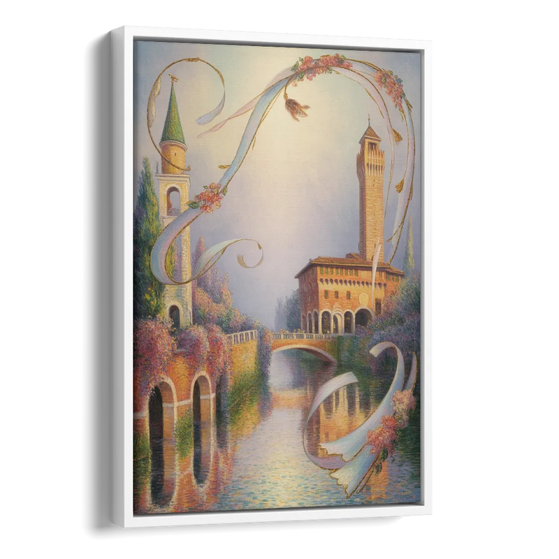 Castelvecchio Charm Side - White Canvas Wall Art