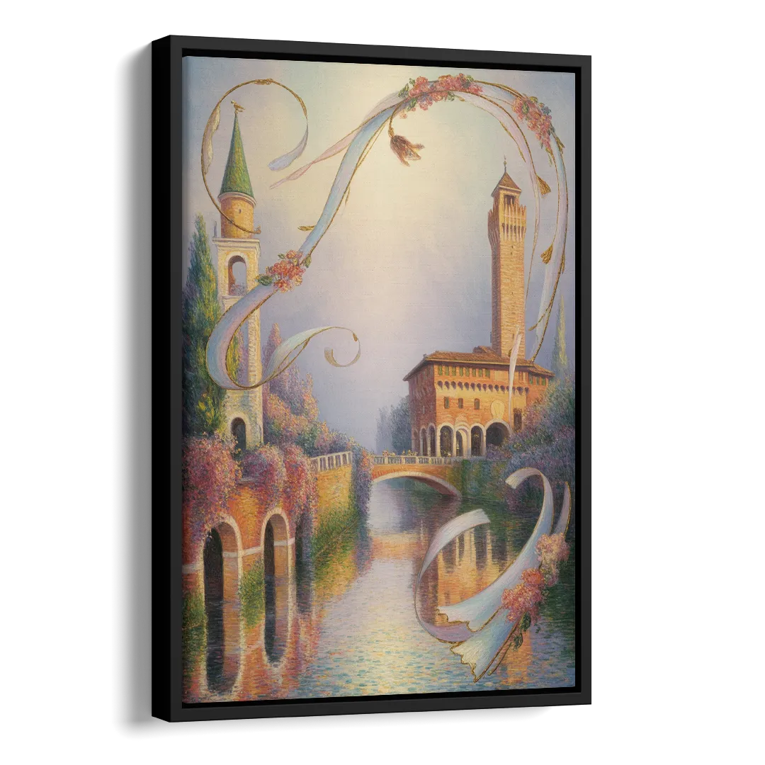 Castelvecchio Charm Side - Black Canvas Wall Art