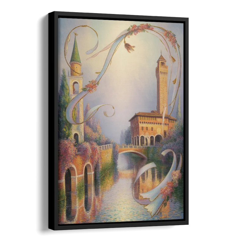 Castelvecchio Charm Side - Black Canvas Wall Art