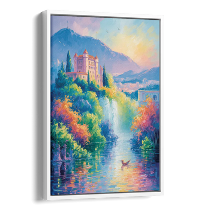 Castle Hill View Side - White Canvas Wall Art