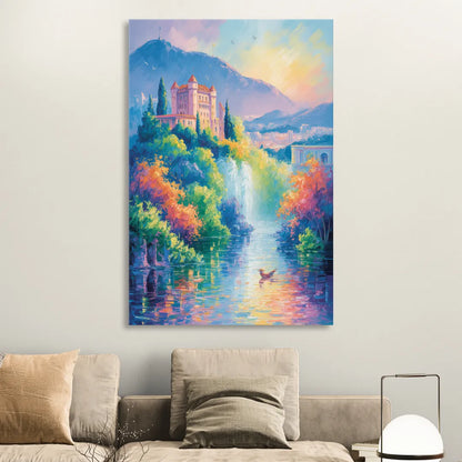 Castle Hill View Sitting Room - Canvas Wall Art