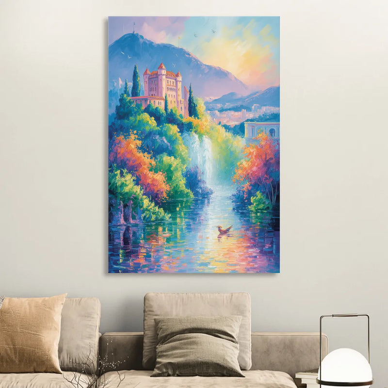 Castle Hill View Sitting Room - Canvas Wall Art