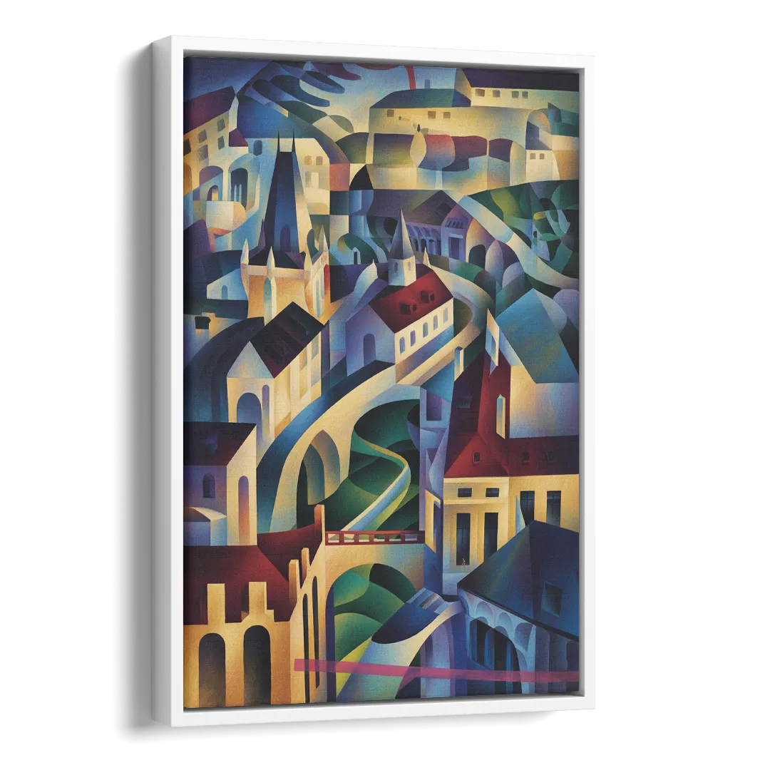 Castle Hill Views Side - White Canvas Wall Art
