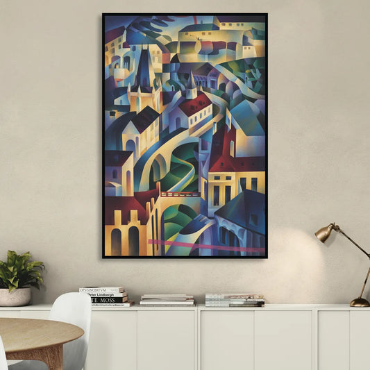 Castle Hill Views Living Room - Black Canvas Wall Art