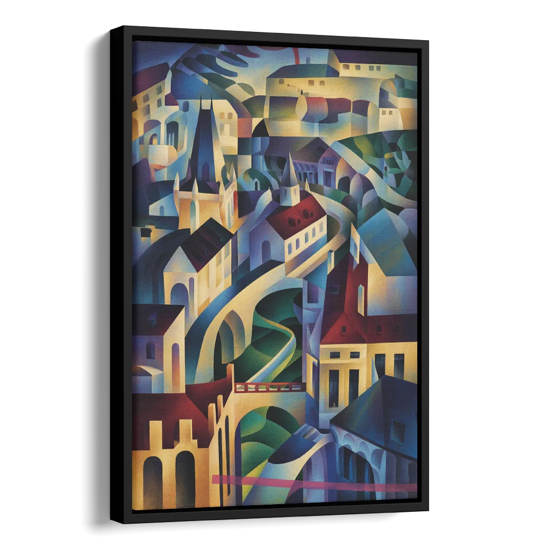 Castle Hill Views Side - Black Canvas Wall Art