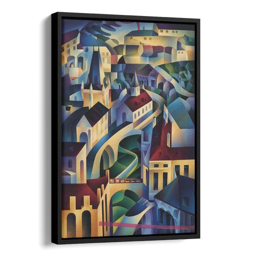 Castle Hill Views Side - Black Canvas Wall Art