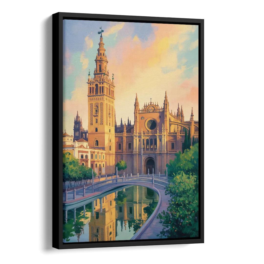 Cathedral Charm Side - Black Canvas Wall Art