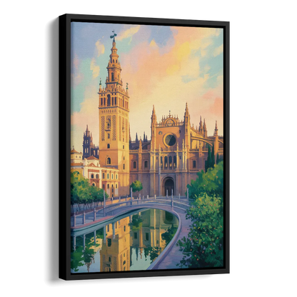 Cathedral Charm Side - Black Canvas Wall Art