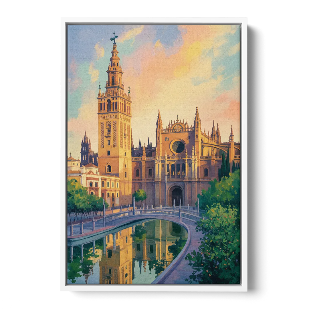 Cathedral Charm Front - White Canvas Wall Art
