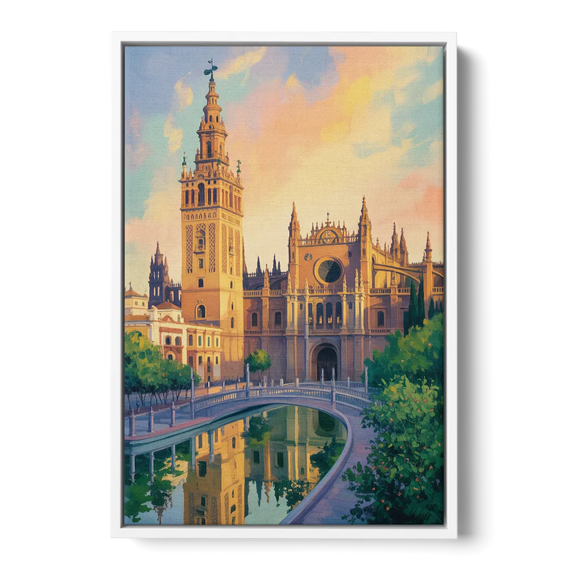 Cathedral Charm Front - White Canvas Wall Art
