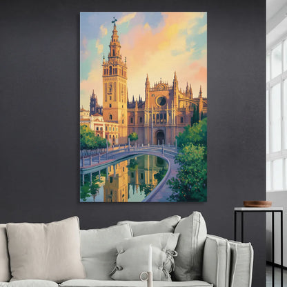 Cathedral Charm Sitting Room - Canvas Wall Art