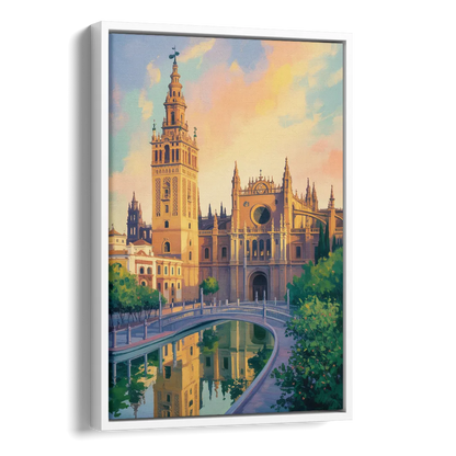 Cathedral Charm Side - White Canvas Wall Art