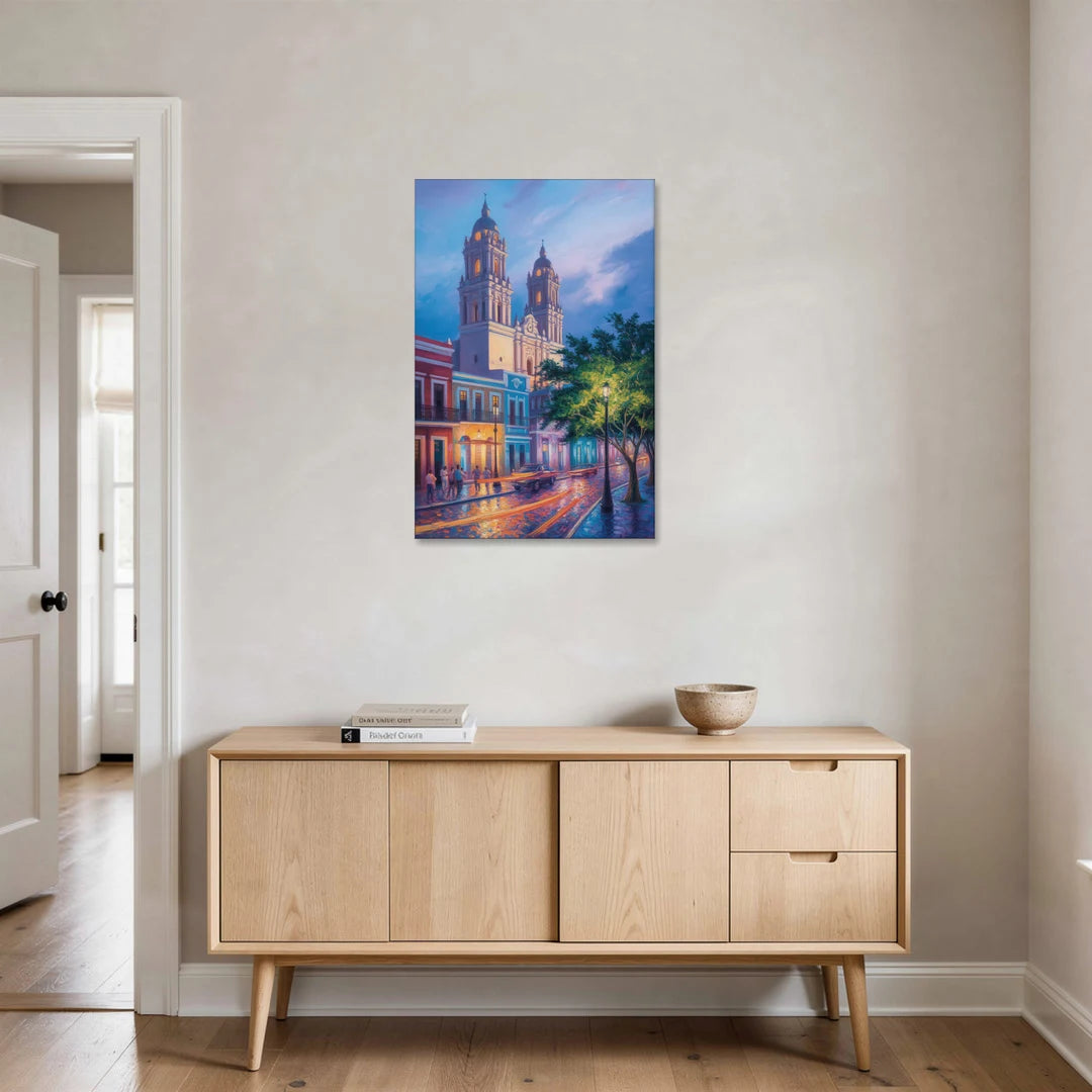 Cathedral of Campeche - Canvas Wall Art - Coffee Table - 24x36