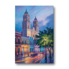 Cathedral of Campeche - Canvas Wall Art - Front