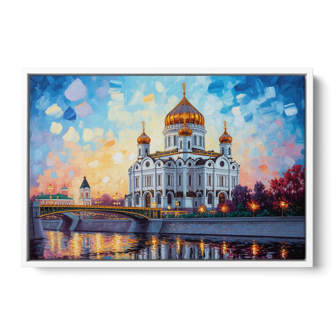 Cathedral of Christ Light Front - White Canvas Wall Art