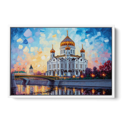 Cathedral of Christ Light Front - White Canvas Wall Art