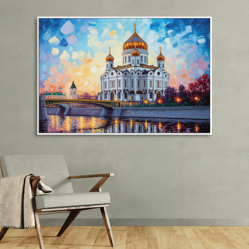 Cathedral of Christ Light Sitting Room - White Canvas Wall Art