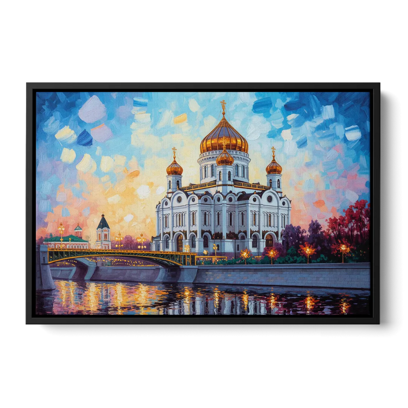 Cathedral of Christ Light Front - Black Canvas Wall Art