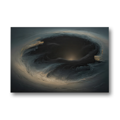 Celestial Vortex Black Abstract - Canvas Wall Art - Front