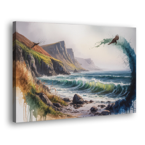 Celtic Coastline - Canvas Wall Art - Side