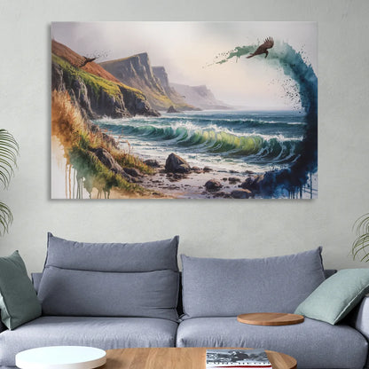 Celtic Coastline Sitting Room - Canvas Wall Art