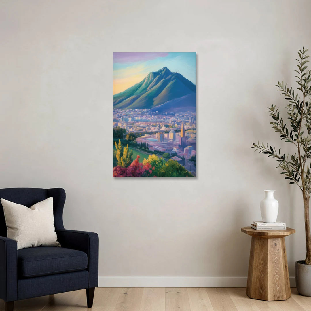 Cerro de la Silla View - Canvas Wall Art - Sofa - 24x36