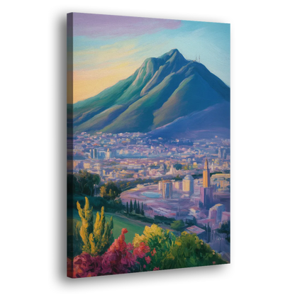 Cerro de la Silla View Side - Canvas Wall Art