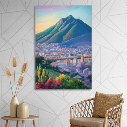Cerro de la Silla View Living Room - Canvas Wall Art