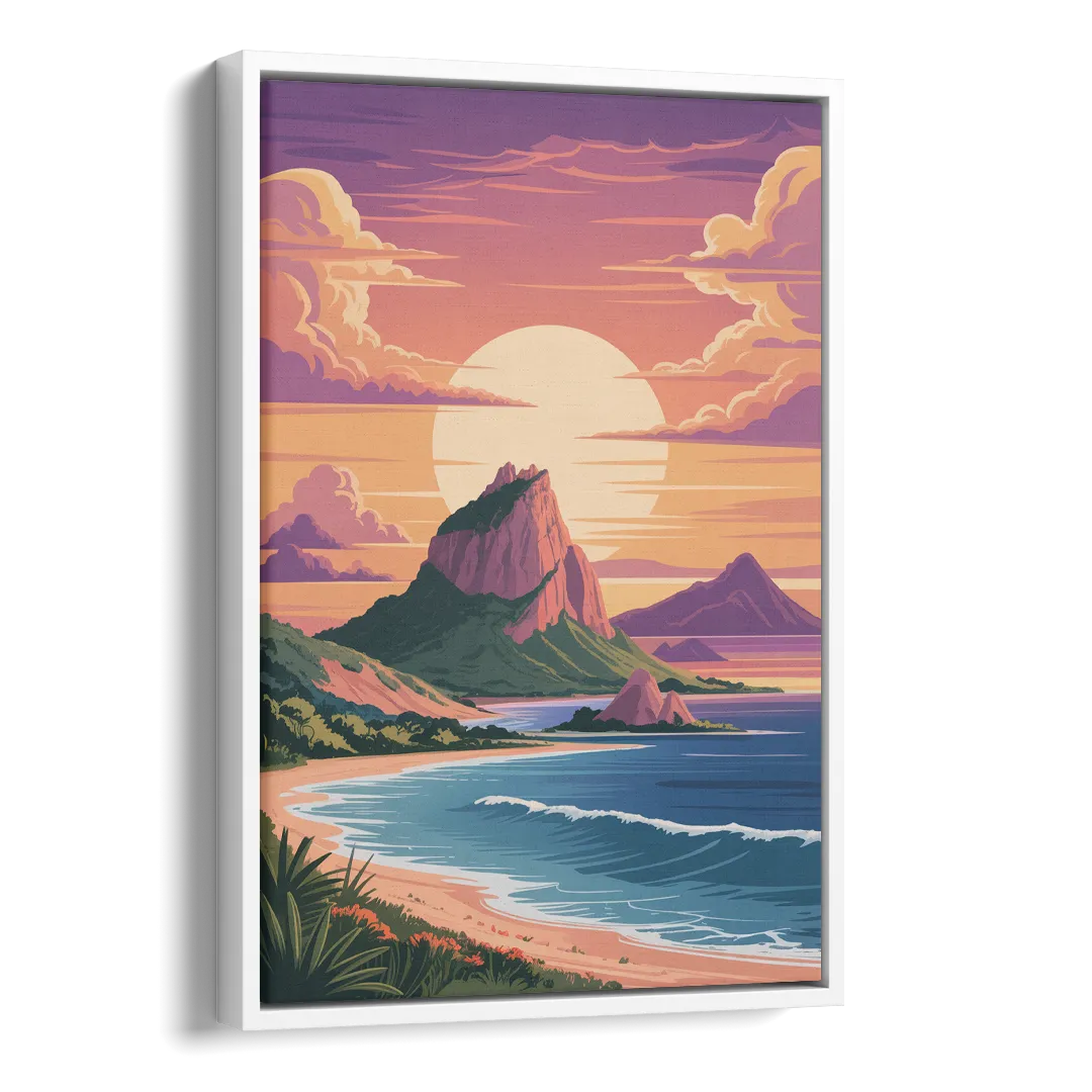 Cerro del Crestón Sunset Side - White Canvas Wall Art