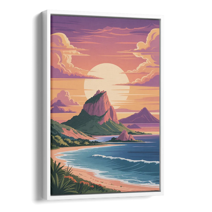 Cerro del Crestón Sunset Side - White Canvas Wall Art