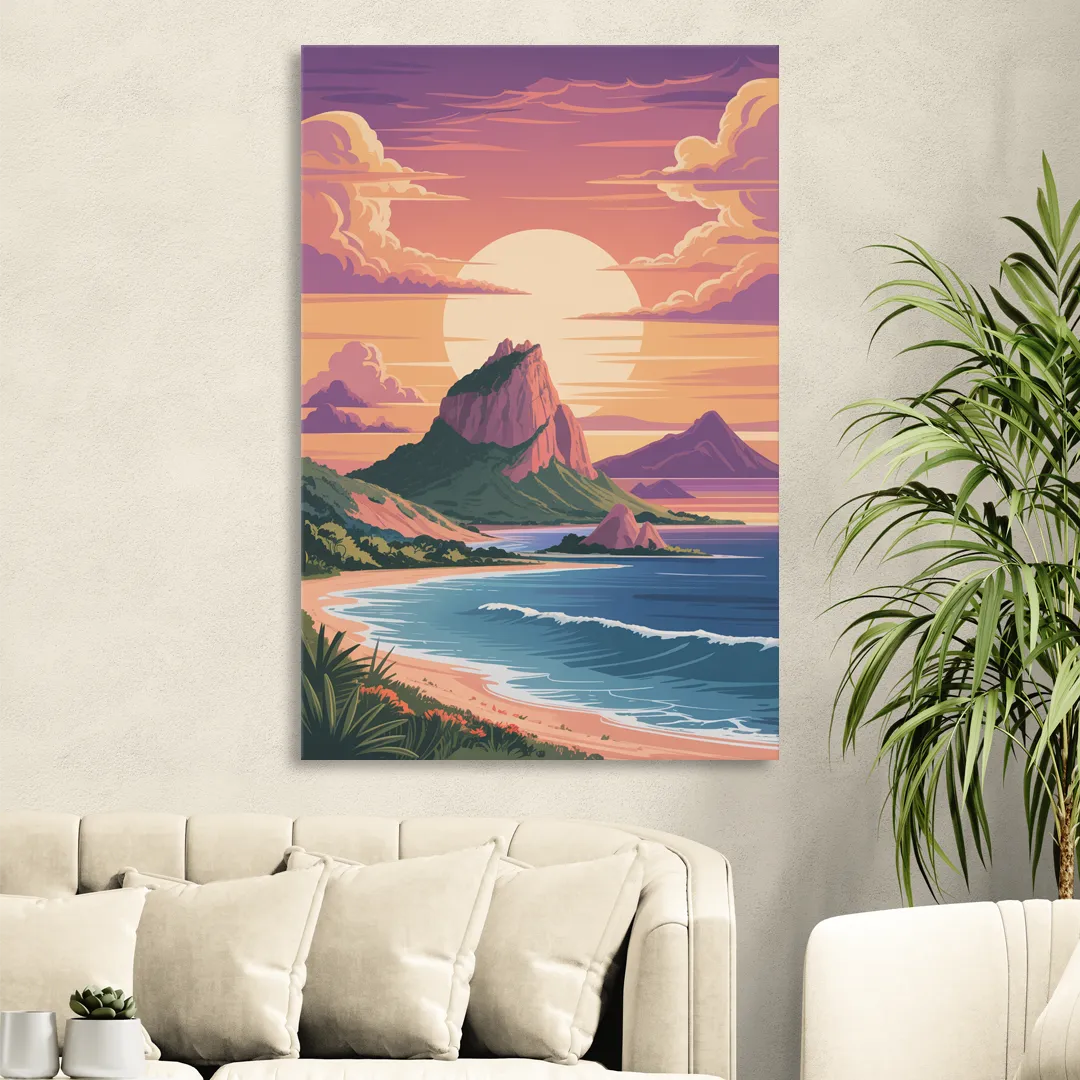 Cerro del Crestón Sunset Living Room - Canvas Wall Art