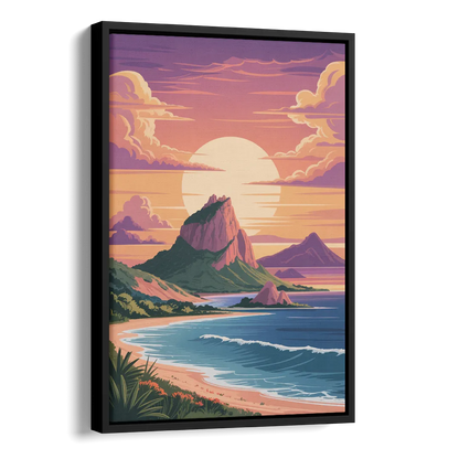 Cerro del Crestón Sunset Side - Black Canvas Wall Art