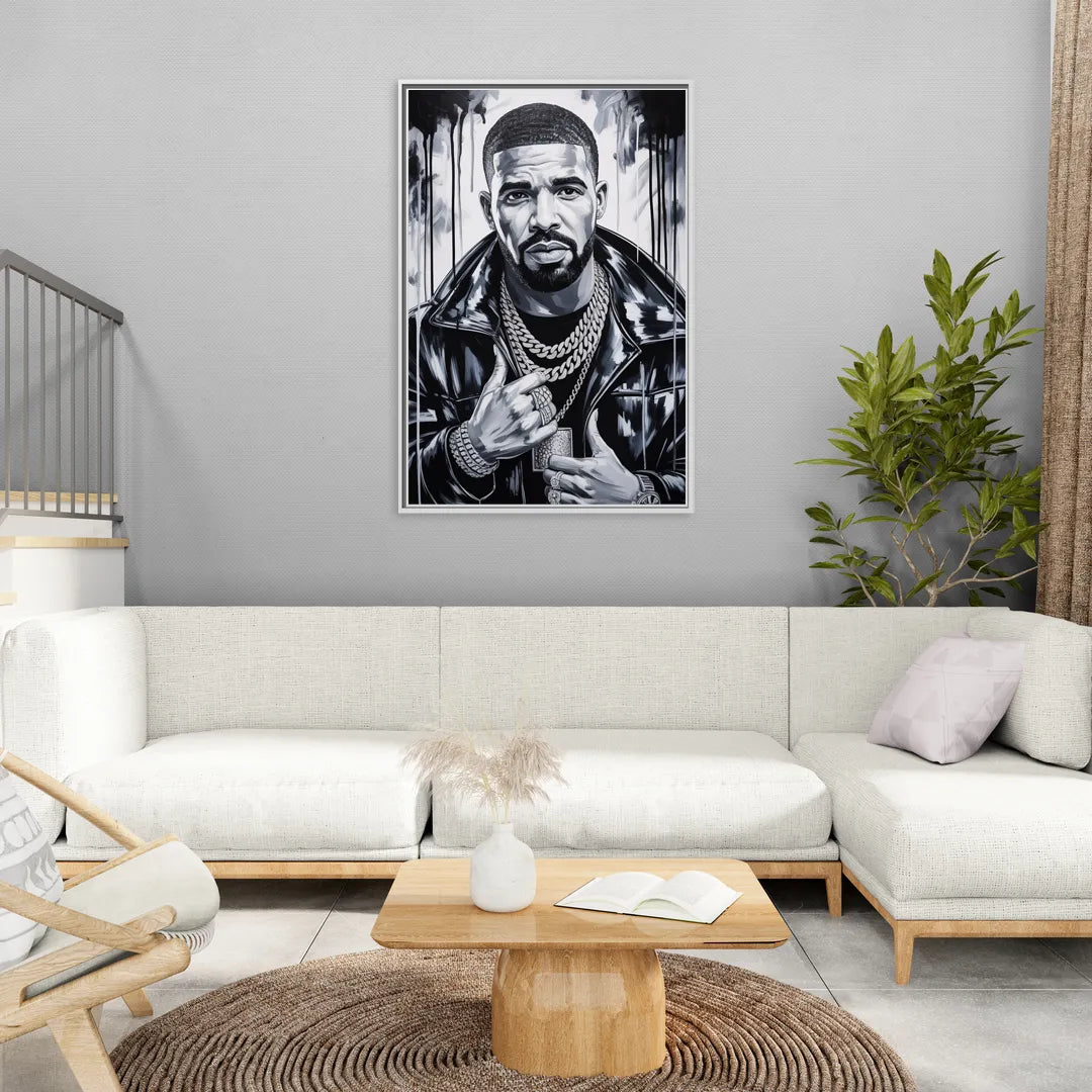 Certified Mood 2.0 - Living Room White Frame Canvas