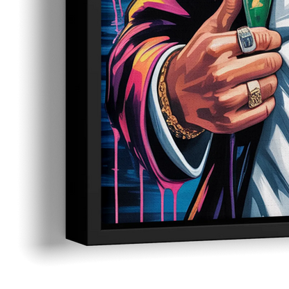 Certified Mood - Close-Up Black Frame Canvas