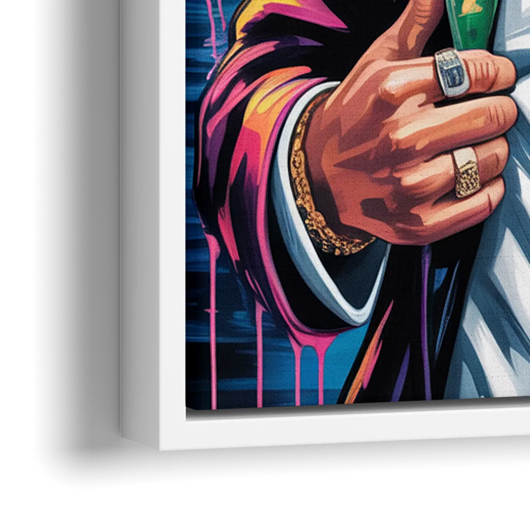 Certified Mood - Close-Up White Frame Canvas