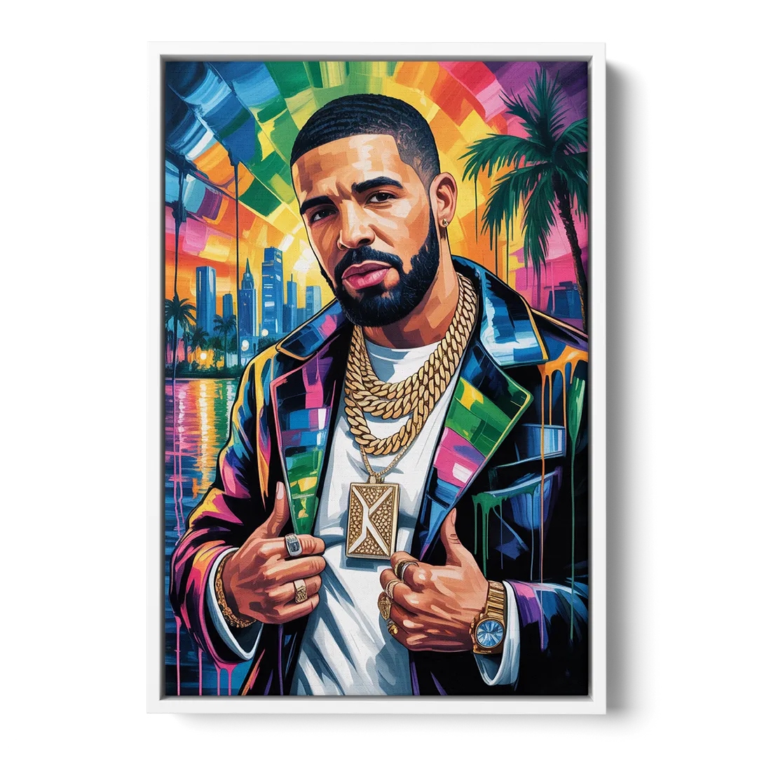 Certified Mood - White Frame Canvas