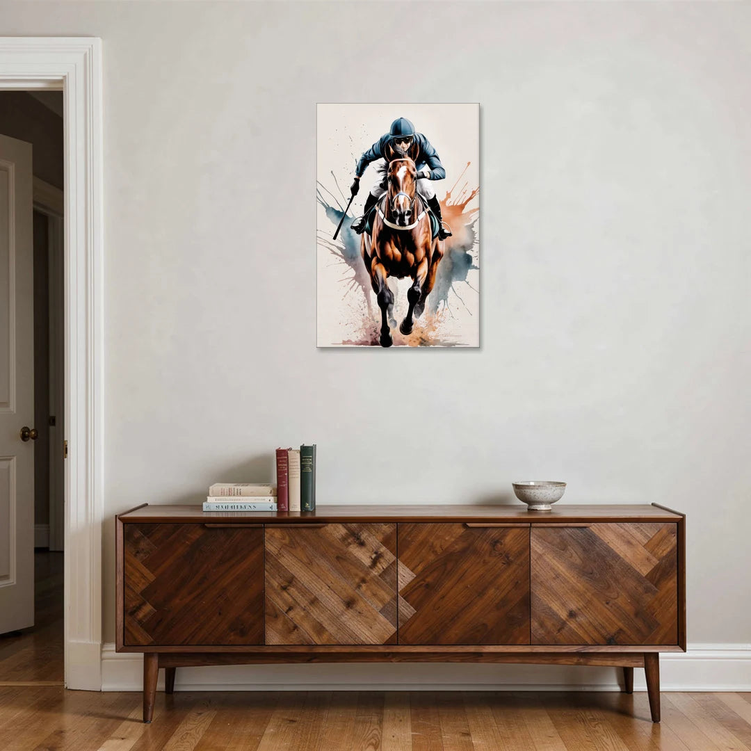 Champion Racehorse in Motion - Canvas Wall Art - Coffee Table - 24x36