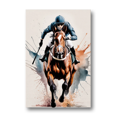 Champion Racehorse in Motion - Canvas Wall Art - Front