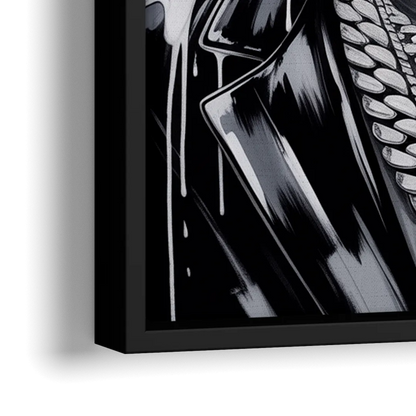 Champion - Close-Up Black Frame Canvas