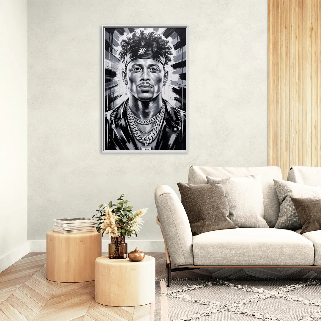 Champion - Living Room White Frame Canvas